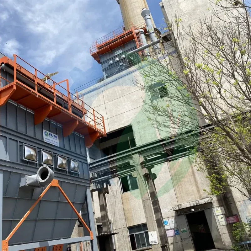 Fabrika sahasında kurulu jet pulse torbalı filtre sistemi